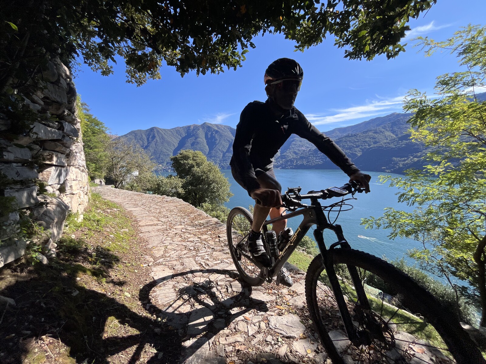 Scenic trail overlooking Lake Como