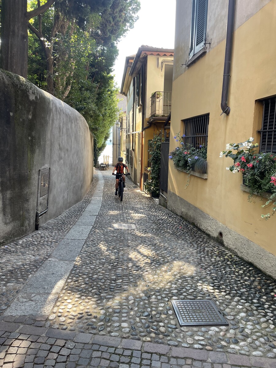 Scenic Via Regina road near Cernobbio on Lake Como