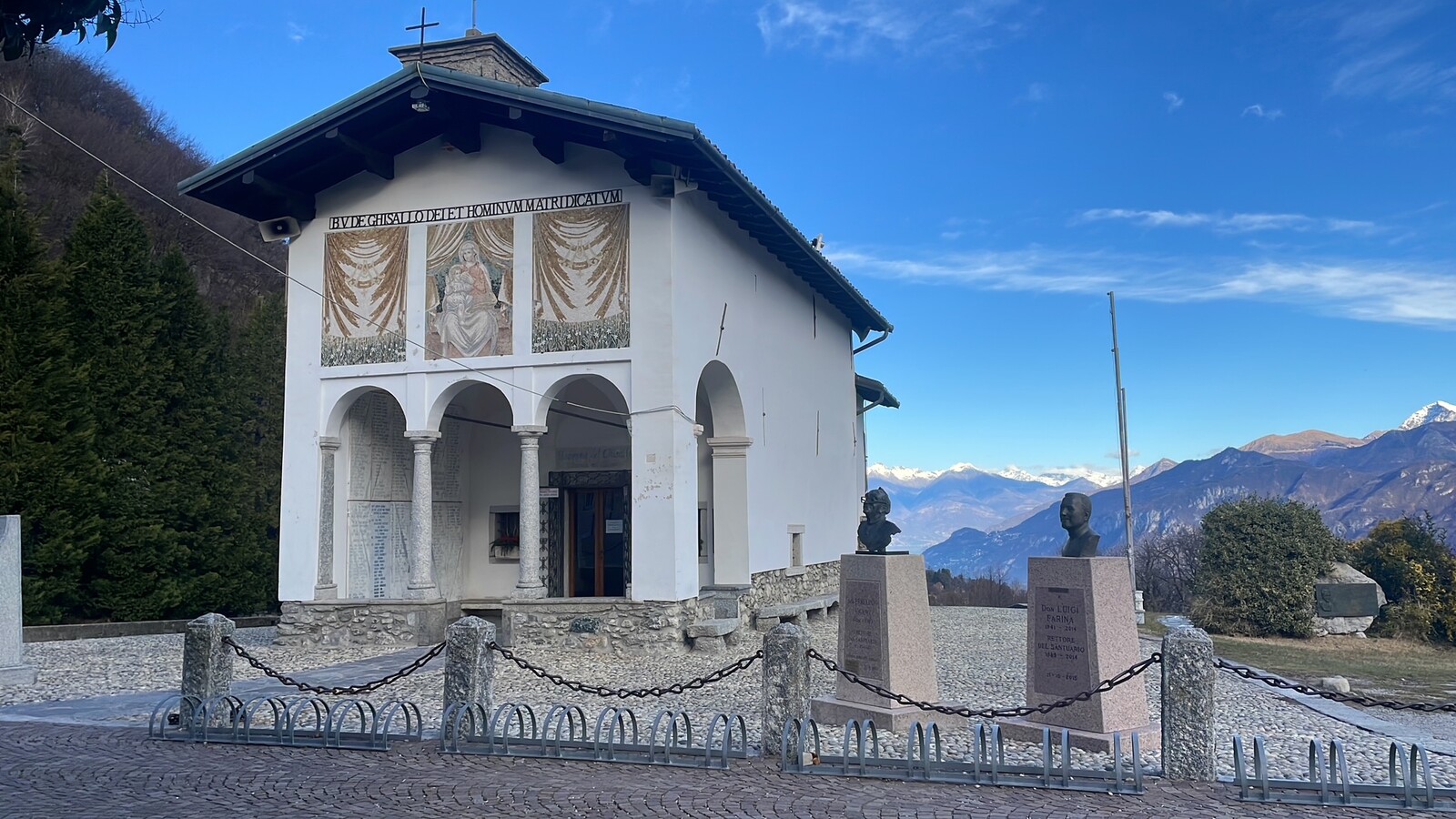 Madonna del Ghisallo chapel at the summit